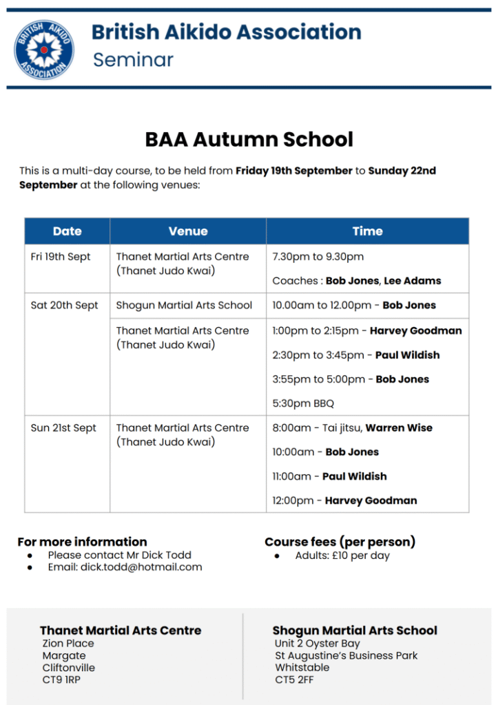 2025 BAA Autumn School poster